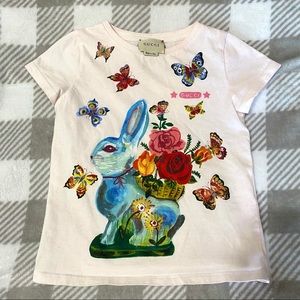 Authentic Gucci Kids White Bunny T Shirt